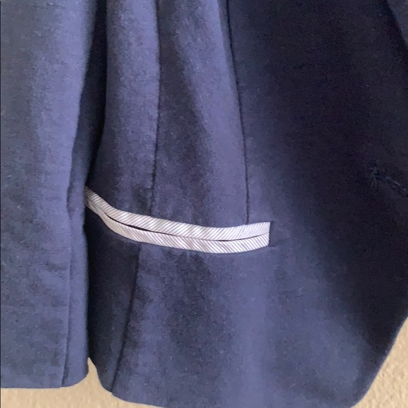 PAPAYA Women’s Dark Navy Cropped Military Inspired Blazer Size L EUC - Picture 4 of 9